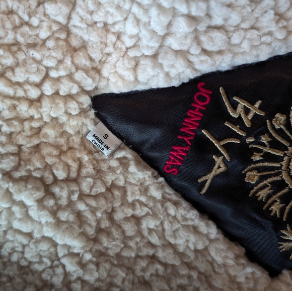 Johnny Was Anna Open Front Sherpa Jacket sz S/M - Picture 10 of 10